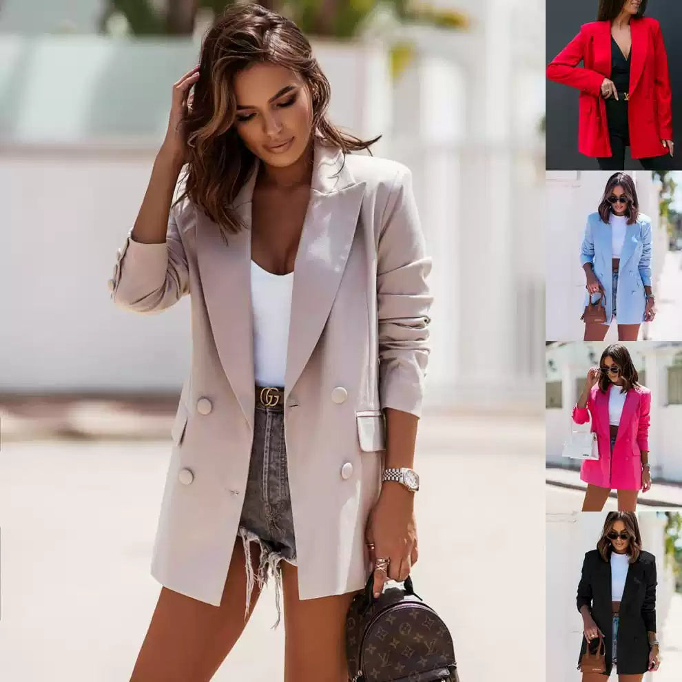 Blazer Damen mit doppeltem Knopfdesign und lässiger Silhouette | A&Z - 3 - Atelier-Zofia