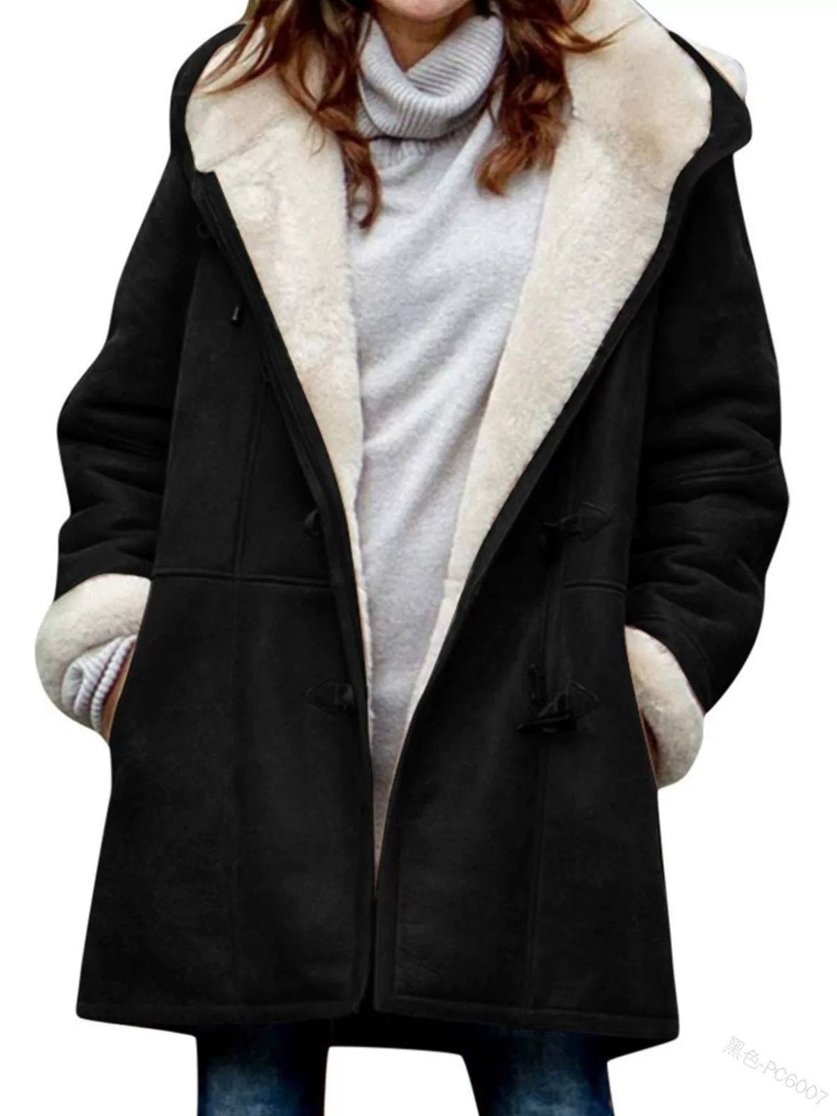 Damen Wintermantel mit Kapuze und schickem Schnitt | A&B - 4 - Annoboutique