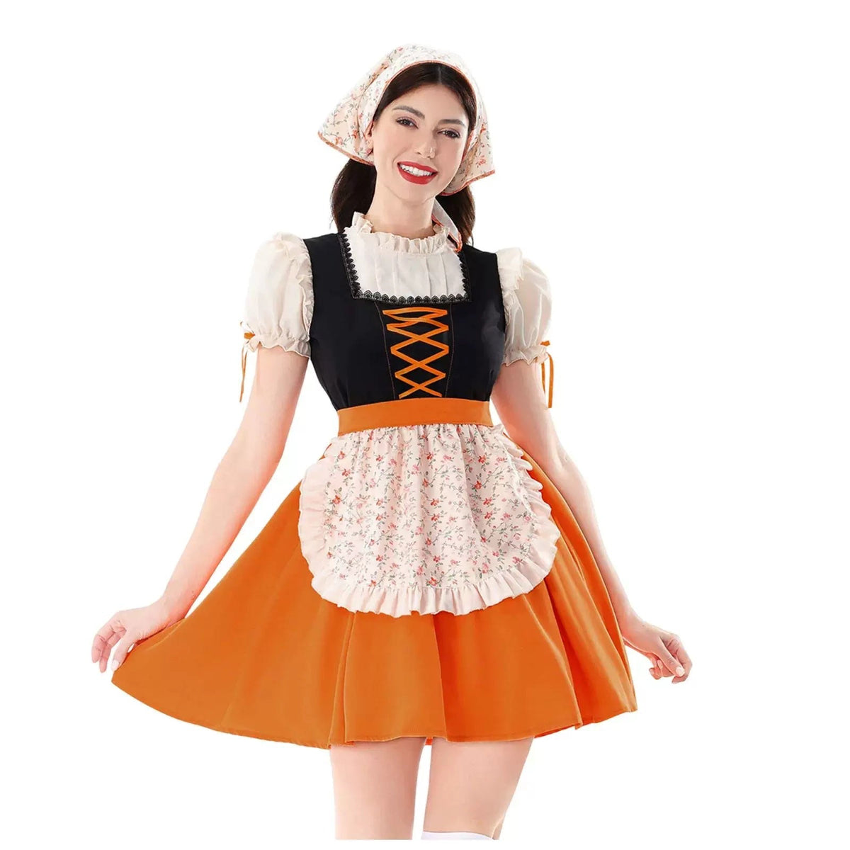 Dirndl Damen mit figurbetontem Schnitt und Rüsche | A&Z - 2 - Atelier-Zofia
