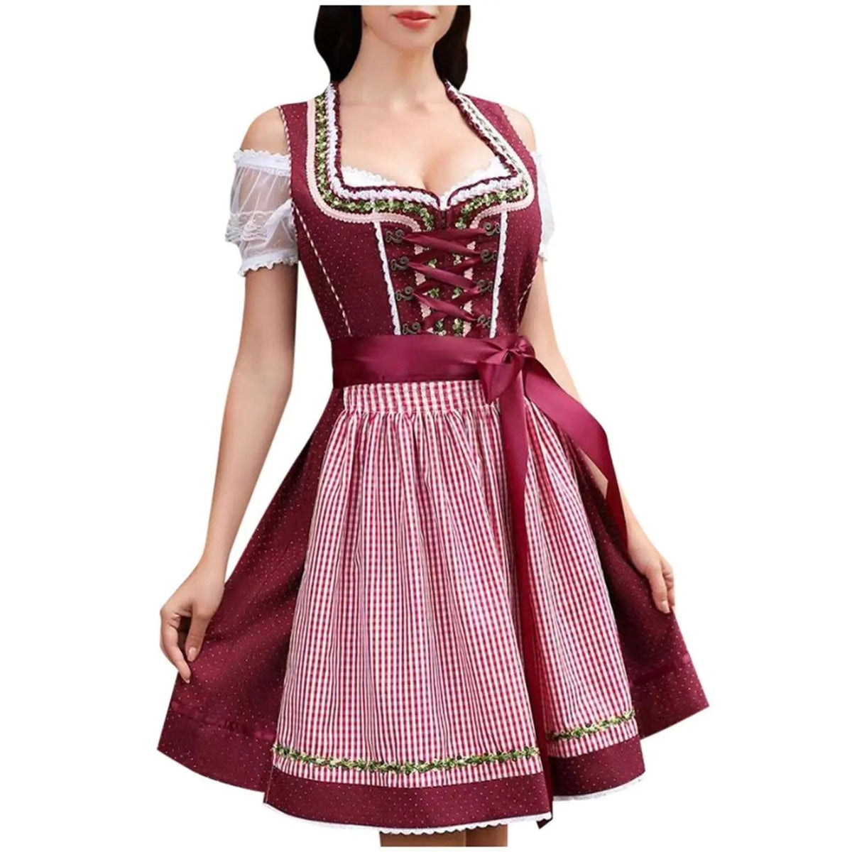 Dirndl Kleid Damen mit figurbetontem Schnitt und verspielten Details | A&Z - 1 - Atelier-Zofia