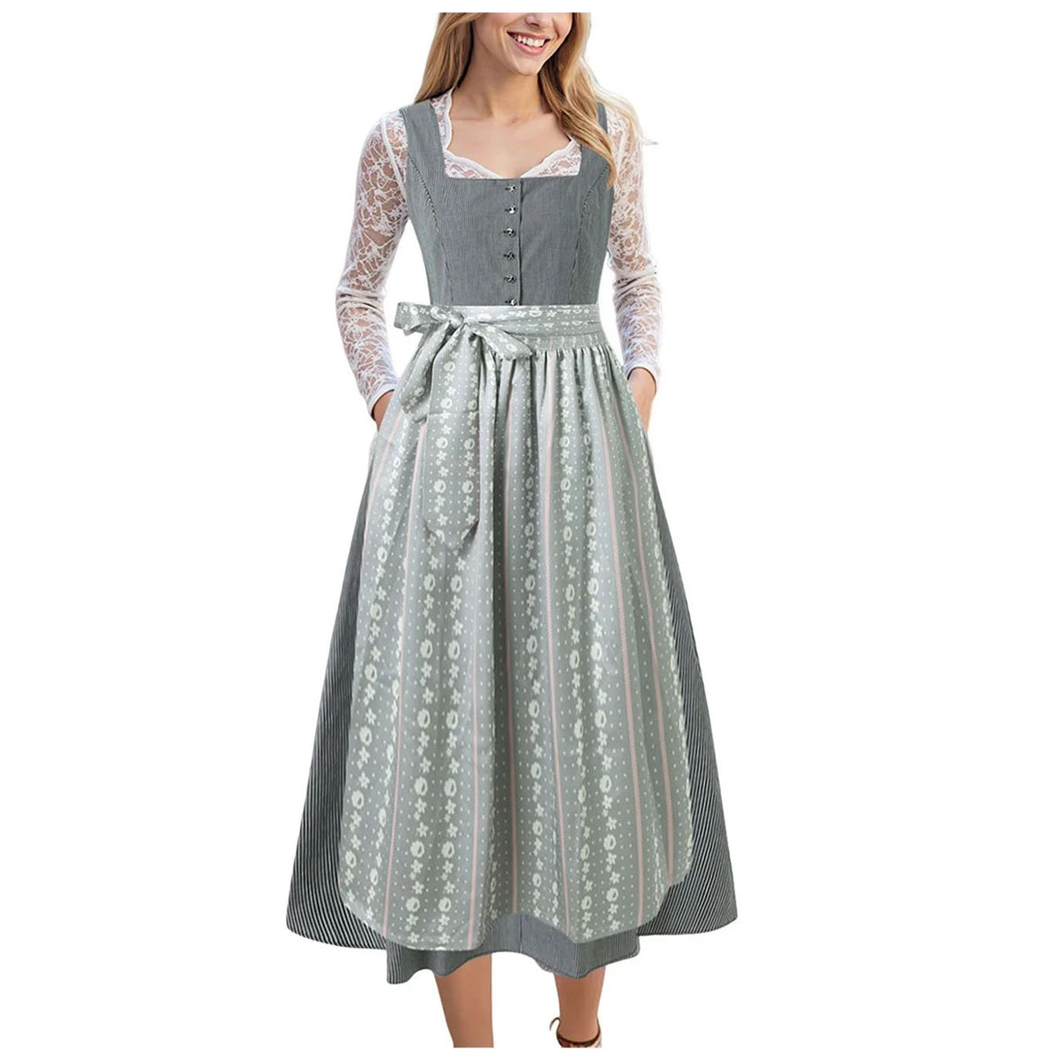 Dirndl Damen mit taillierter Silhouette und Knopfverschluss | A&Z - 6 - Atelier-Zofia