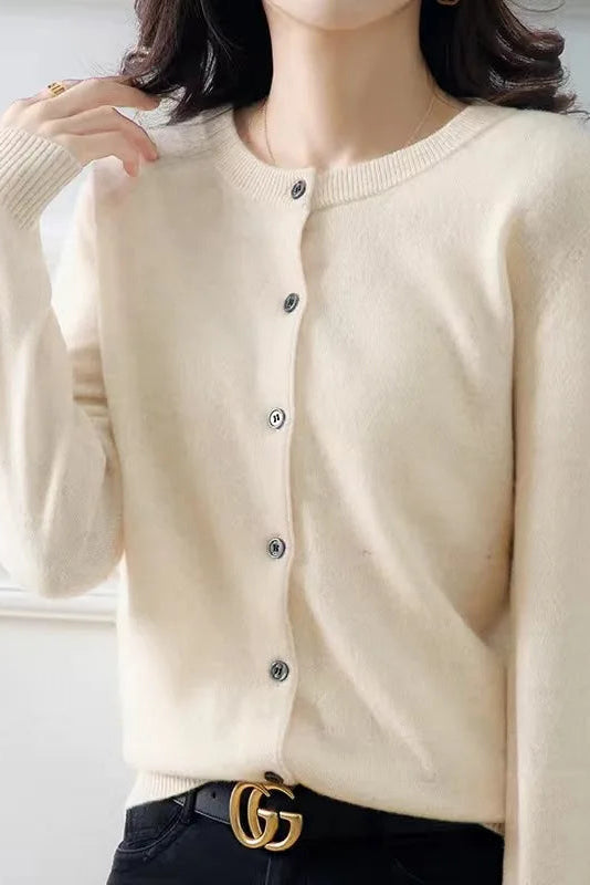 Cardigan Women's Relaxed Fit with Button Detail | L&S - 2 - London-stylehouse.com