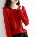 Cardigan Women's Relaxed Fit with Button Detail | L&S - 4 - London-stylehouse.com