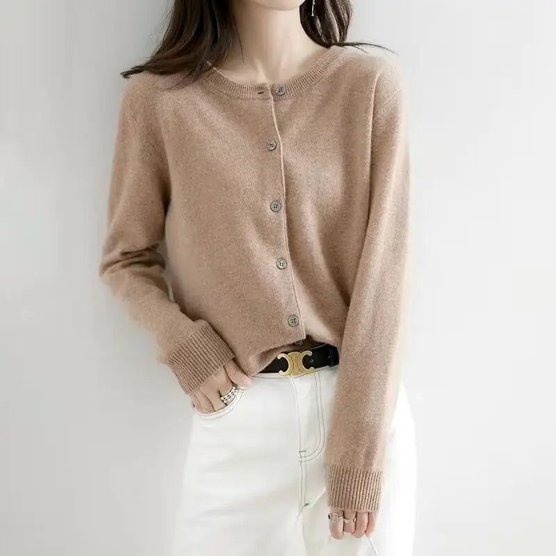 Cardigan Women's Relaxed Fit with Button Detail | L&S - 6 - London-stylehouse.com
