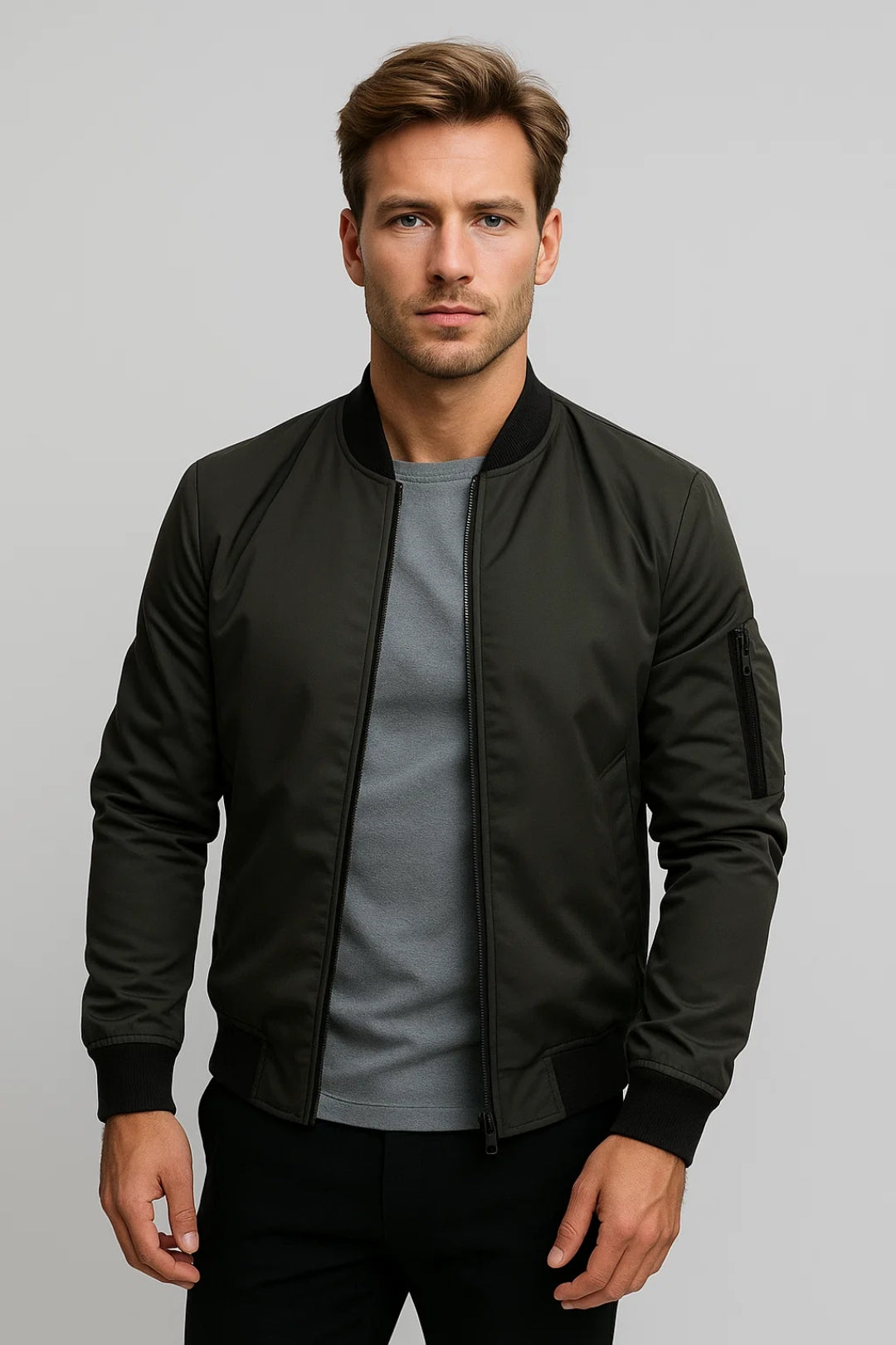 Herren Bomberjacke | Sportlicher Schnitt mit praktischen Taschen | A&B - 4 - Annoboutique