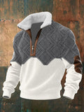 Pullover Herren mit Stehkragen und Reißverschluss | A&B - 1 - Annoboutique