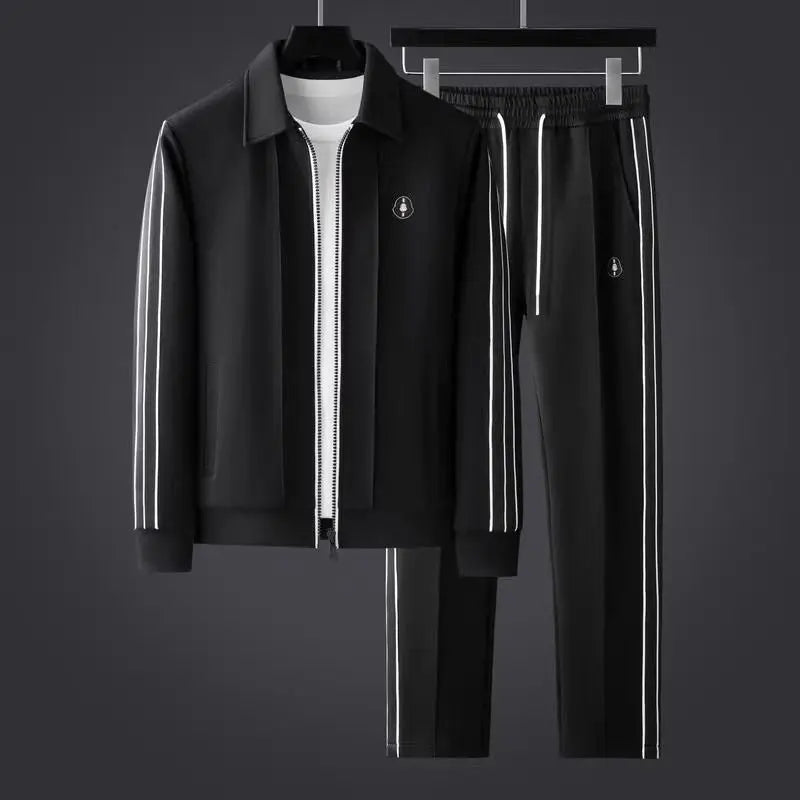Men's Sports Tracksuit with Zip-Up Jacket and Joggers | L&S - 1 - London-stylehouse.com