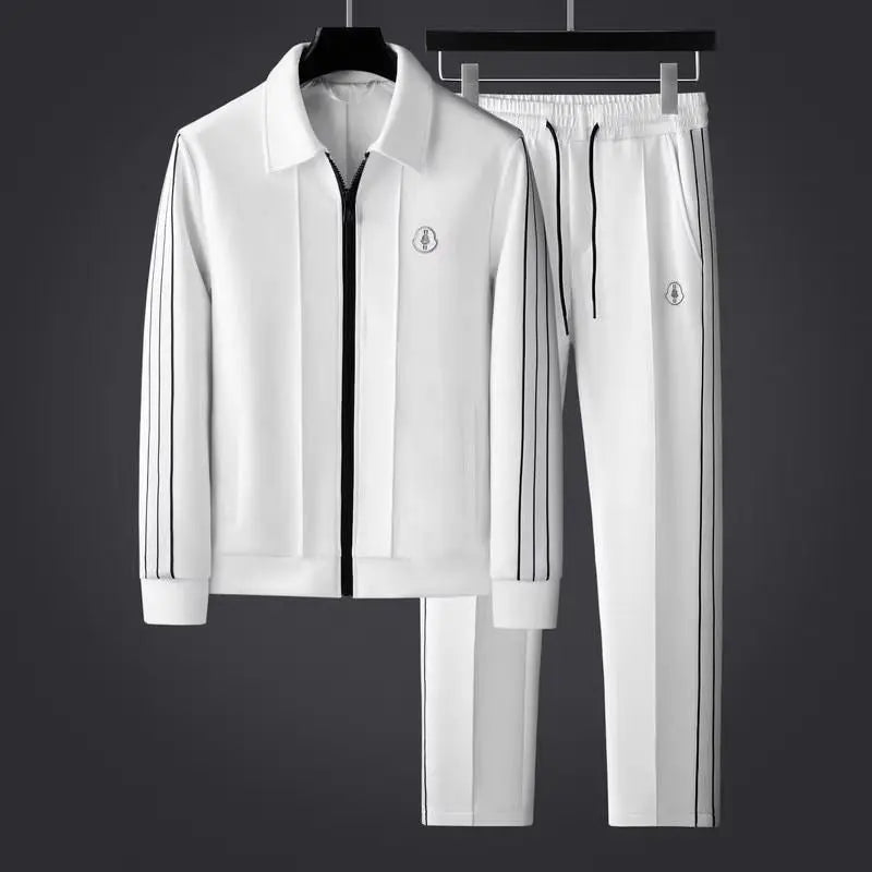 Men's Sports Tracksuit with Zip-Up Jacket and Joggers | L&S - 5 - London-stylehouse.com