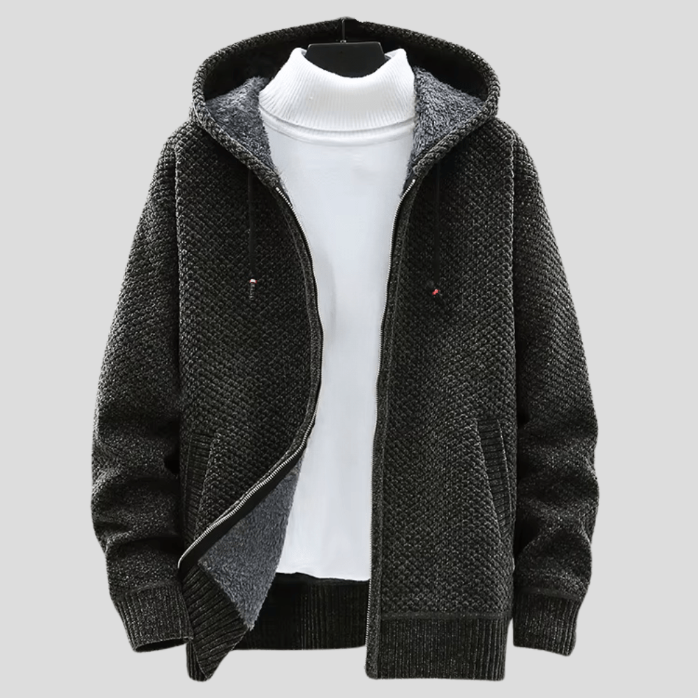 Hoodie męski z luźnym krojem i praktycznymi kieszeniami | L&V - 3 - Livia-Moda