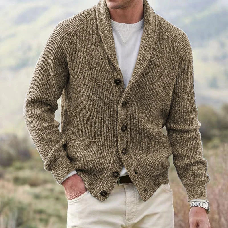 Herren Cardigan mit Revers und Knopfverschluss | A&Z - 5 - Atelier-Zofia