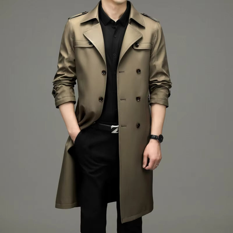 Trenchcoat Herren mit doppelter Knopfleiste und klassischem Schnitt | A&Z - 2 - Atelier-Zofia