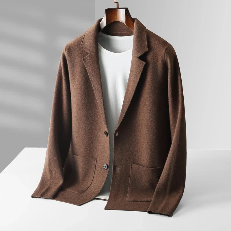 Herren Cardigan mit Reverskragen und praktischen Taschen | A&B - 1 - Annoboutique