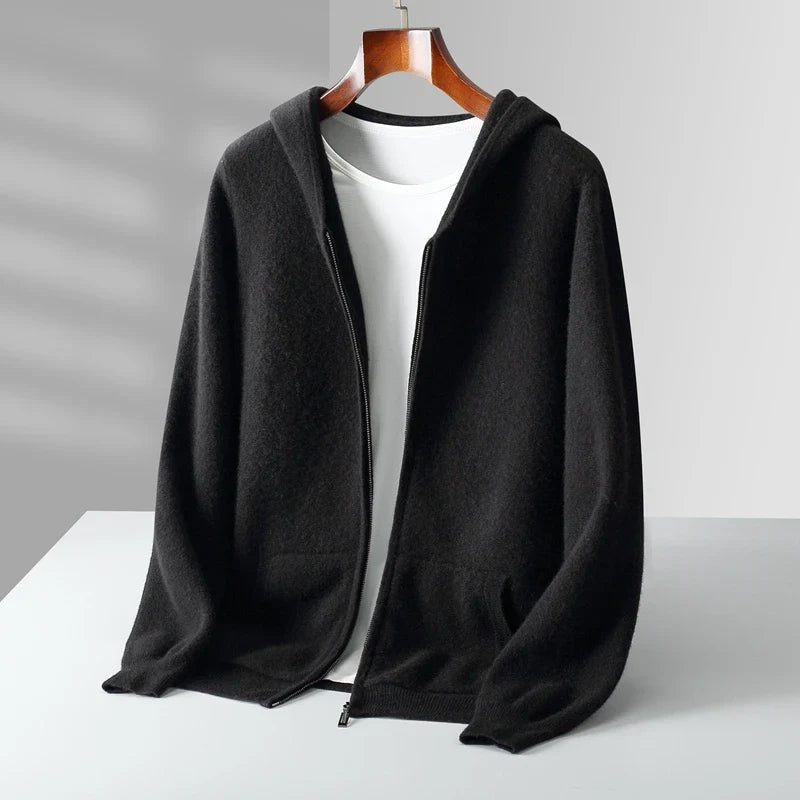 Hoodie Herren mit lässigem Schnitt und praktischen Taschen | A&B - 3 - Annoboutique