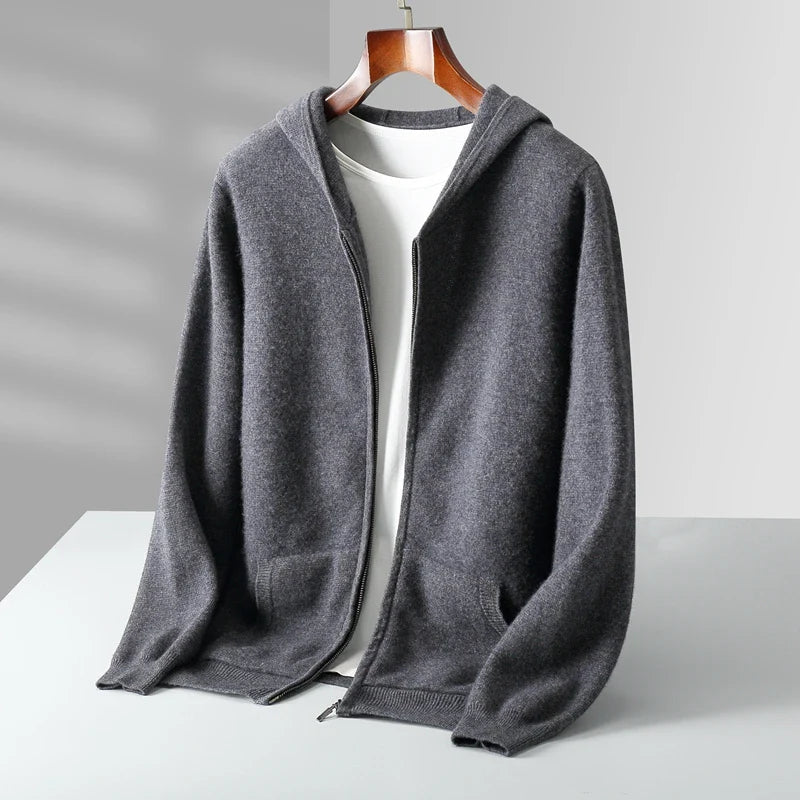 Hoodie Herren mit lässigem Schnitt und praktischen Taschen | A&B - 5 - Annoboutique