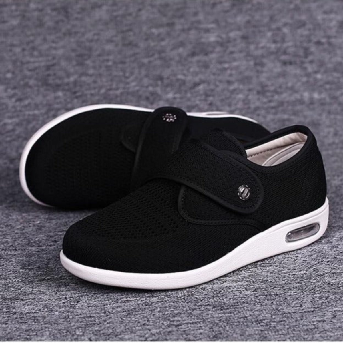 Regulowane buty na rzepy dla kobiet - Extra szeroki krój & poduszka powietrzna - J&B - 1 - Livia-Moda