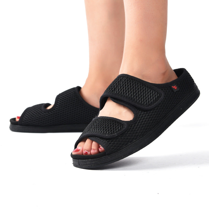 Bequeme und verstellbare Damen-Sandalen für Diabetiker - J&B - 2 - Atelier-Zofia