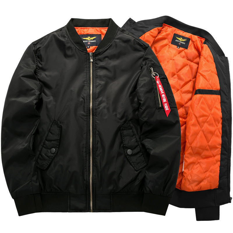 Bomber jacket męski z luźnym krojem i praktycznymi kieszeniami | L&V - 1 - Livia-Moda