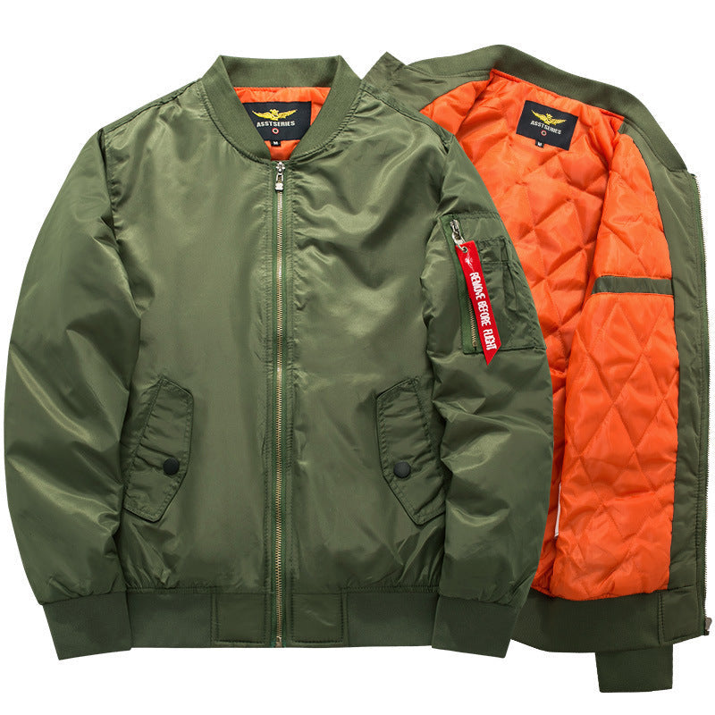 Bomber jacket męski z luźnym krojem i praktycznymi kieszeniami | L&V - 2 - Livia-Moda