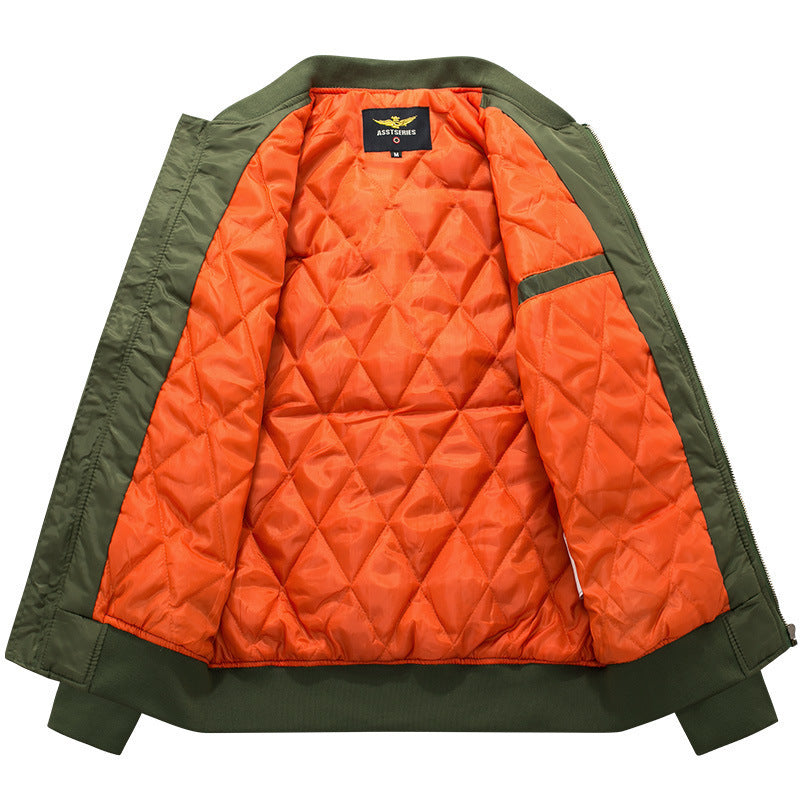 Bomber jacket męski z luźnym krojem i praktycznymi kieszeniami | L&V - 6 - Livia-Moda