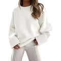 Pullover damski z luźnym krojem i szerokimi rękawami | L&V - 5 - Livia-Moda