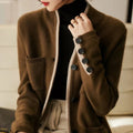 Cardigan damski z guzikami i kieszeniami | L&V - 1 - Livia-Moda