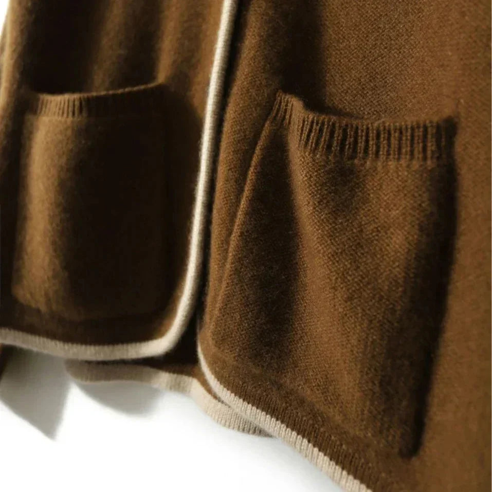 Cardigan damski z guzikami i kieszeniami | L&V - 6 - Livia-Moda