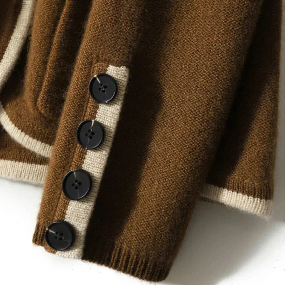 Cardigan damski z guzikami i kieszeniami | L&V - 7 - Livia-Moda