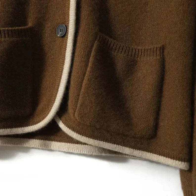 Cardigan damski z guzikami i kieszeniami | L&V - 8 - Livia-Moda