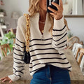 Pullover damski z kołnierzem stójkowym i zamkiem błyskawicznym | L&V - 1 - Livia-Moda