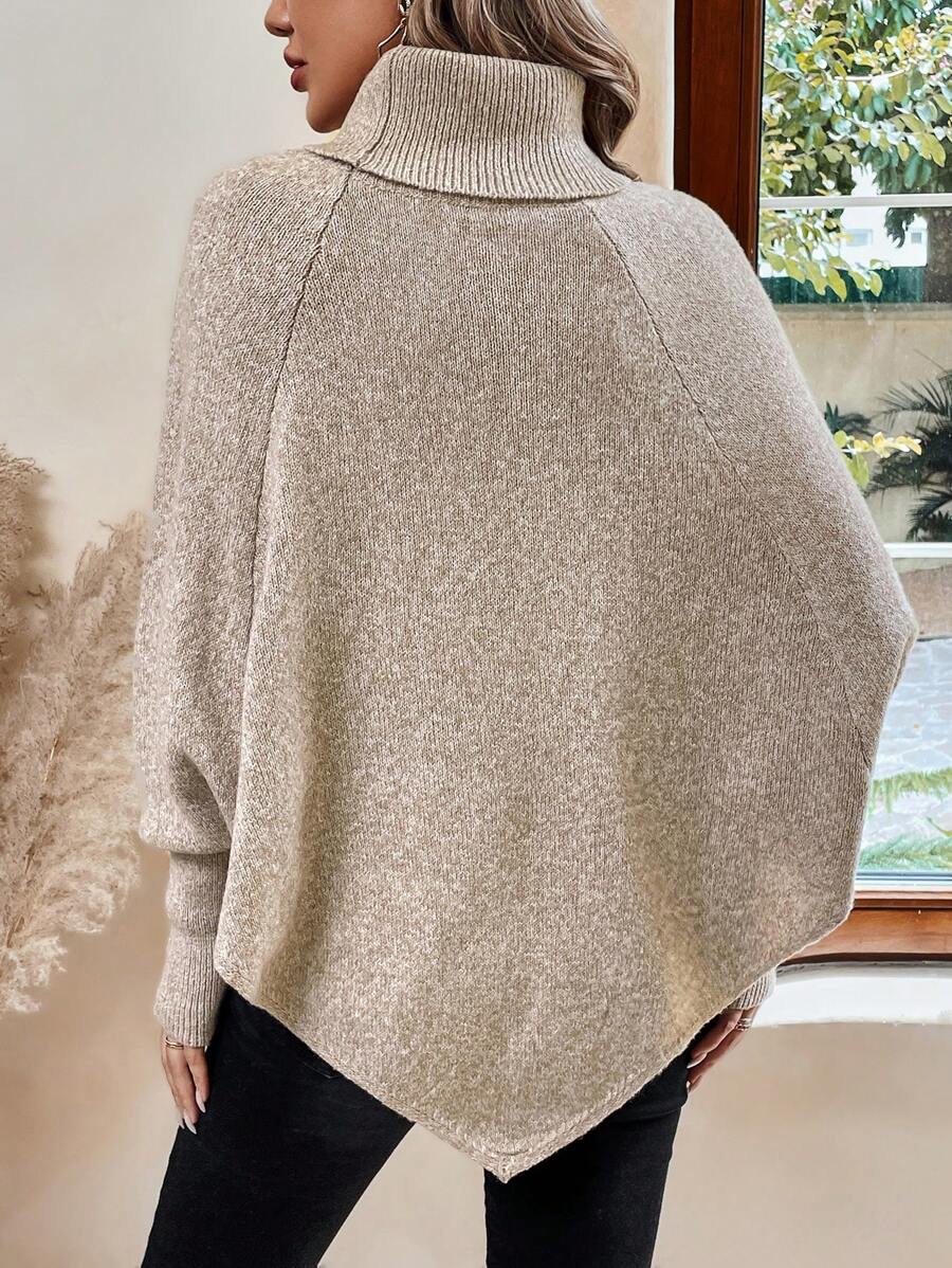 Pullover damski z kołnierzem stójkowym i guzikami | L&V - 7 - Livia-Moda
