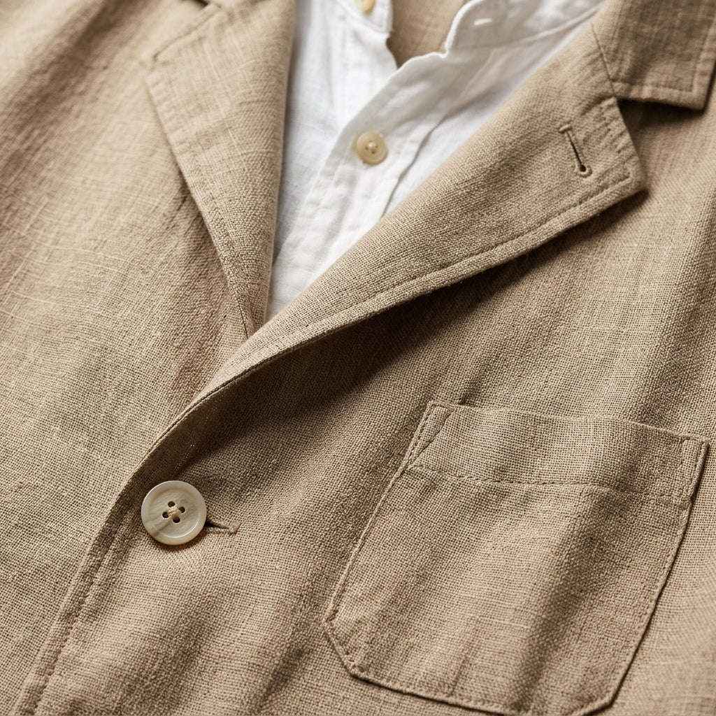 Blazer męski z luźnym krojem i eleganckimi detalami | L&V - 5 - Livia-Moda
