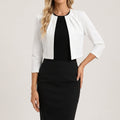 Blazer damski z cropped krojem i elegancką sylwetką | L&V - 1 - Livia-Moda