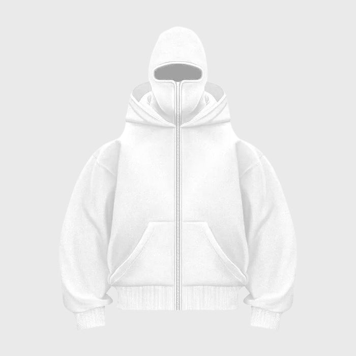 Hoodie męski z balaklawą – Luźny krój z kieszeniami | L&V - 4 - Livia-Moda