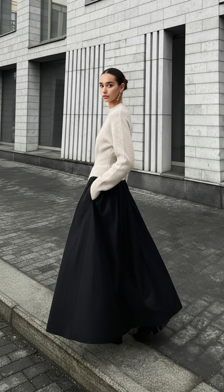 Pullover damski z luźnym krojem i detalem w talii | L&V - 7 - Livia-Moda