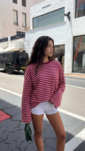 Pullover damski z luźnym krojem i długimi rękawami | L&V - 5 - Livia-Moda