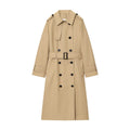 Trench coat Damski - Klasyczny Krój z Odpinanym Paskiem | L&V - 1 - Livia-Moda