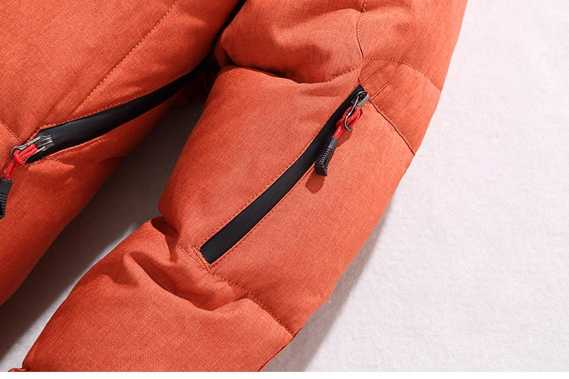 Męska kurtka zimowa z odpinanym kapturem i praktycznymi kieszeniami | L&V - 2 - Livia-Moda