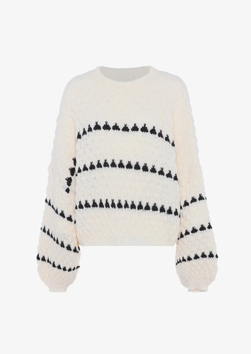 Pullover damski z luźnym krojem i szerokimi rękawami | L&V - 5 - Livia-Moda