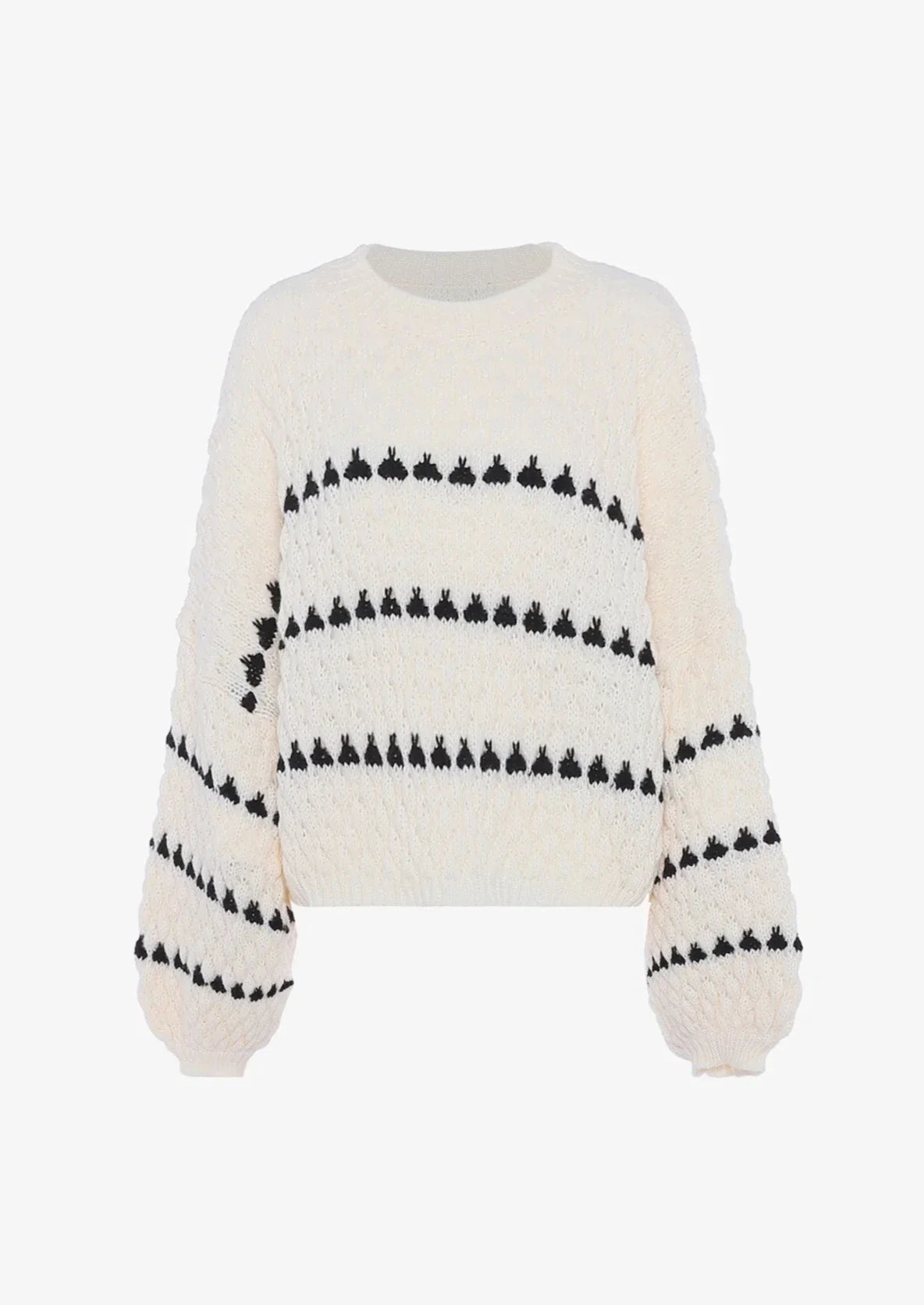 Pullover damski z luźnym krojem i szerokimi rękawami | L&V - 5 - Livia-Moda