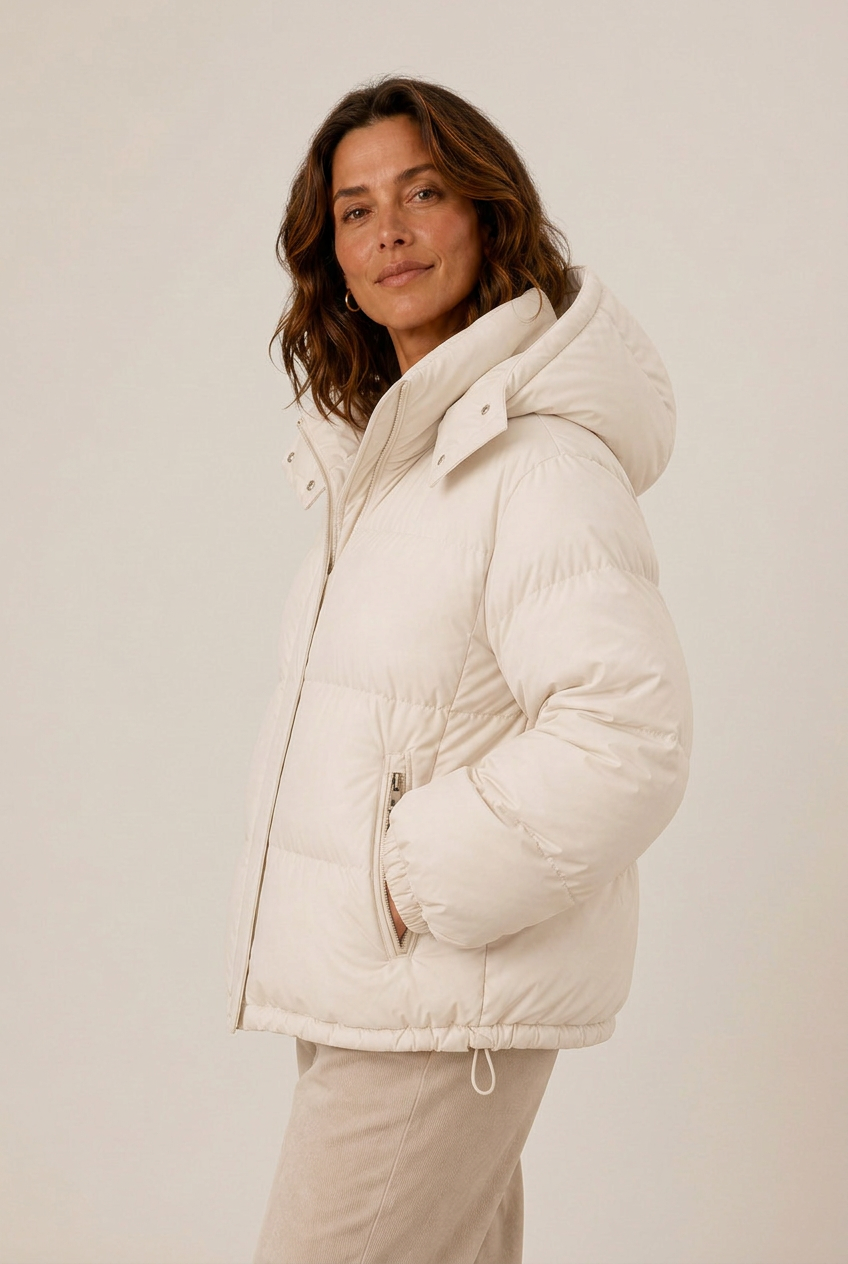 Kurtka Damska Oversized z Kapturem i Zapięciem | L&V - 5 - Livia-Moda