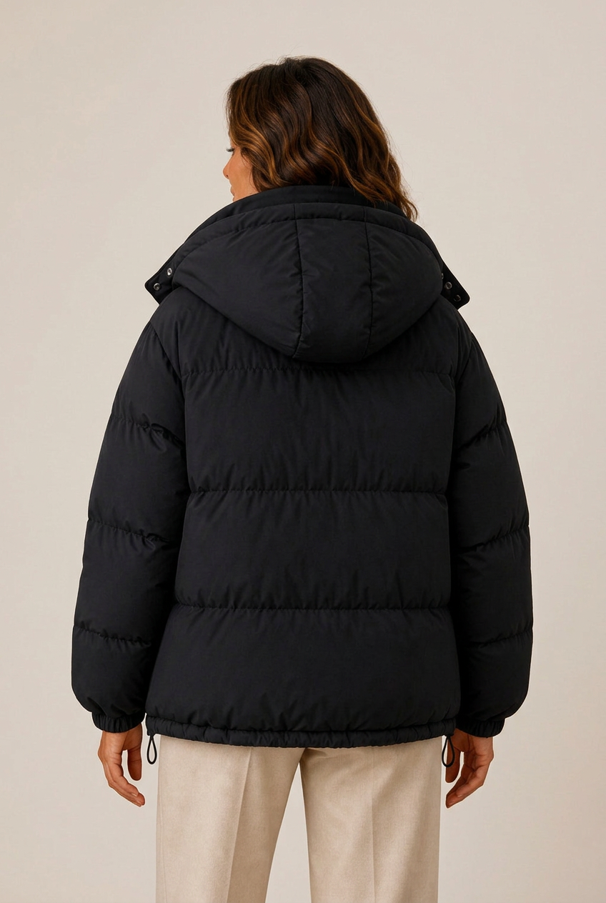 Kurtka Damska Oversized z Kapturem i Zapięciem | L&V - 8 - Livia-Moda