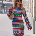 Sukienka damska z luźnym krojem i długimi rękawami | L&V - 1 - Livia-Moda