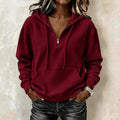 Hoodie Damski z Kapturem i Zamkiem | L&V - 7 - Livia-Moda