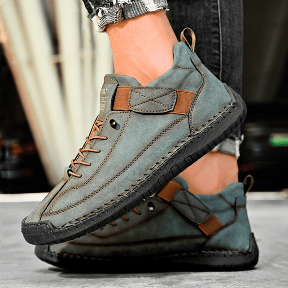 Męskie Buty Sportowe z praktycznym zapięciem i wygodnym krojem | L&V - 14 - Livia-Moda