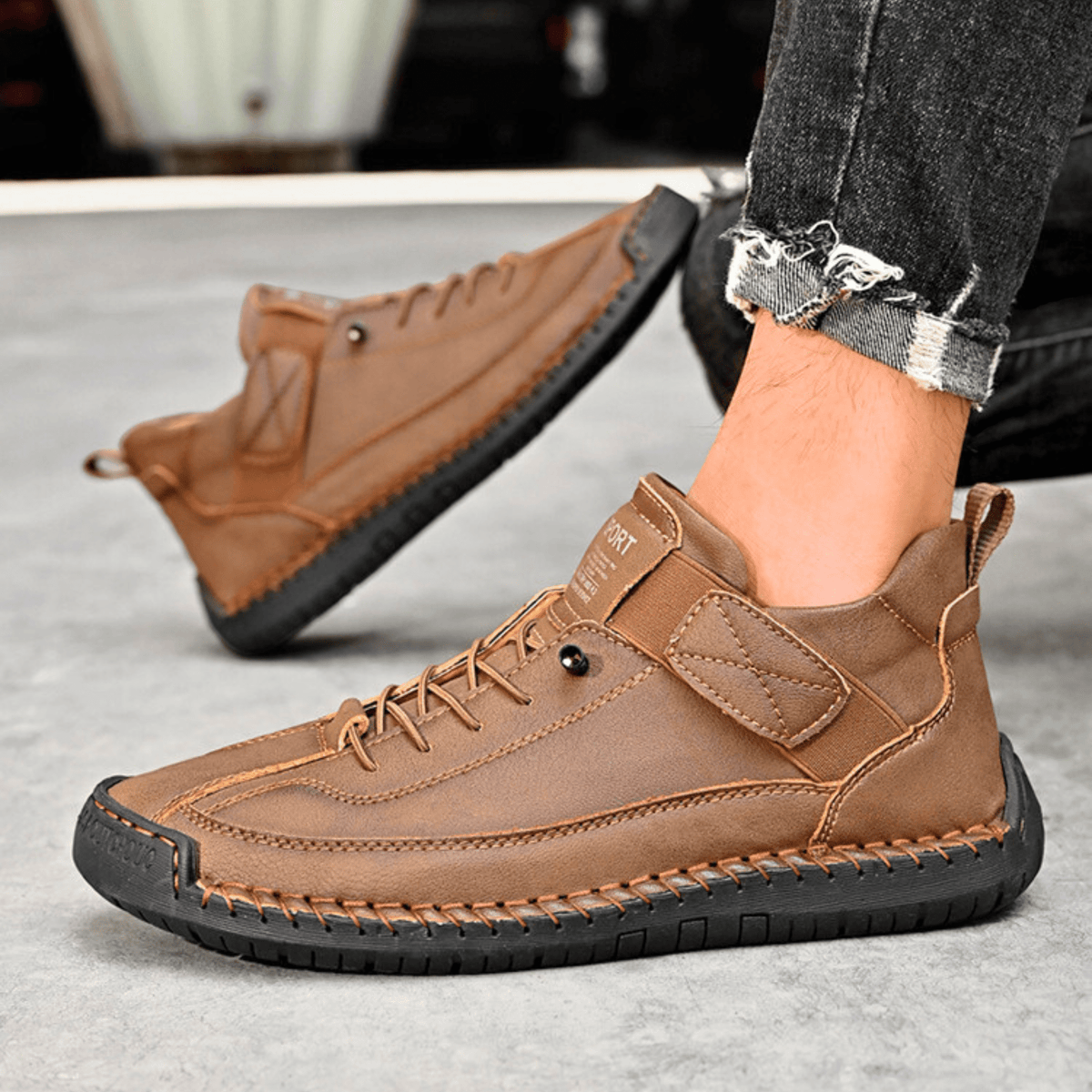 Męskie Buty Sportowe z praktycznym zapięciem i wygodnym krojem | L&V - 20 - Livia-Moda
