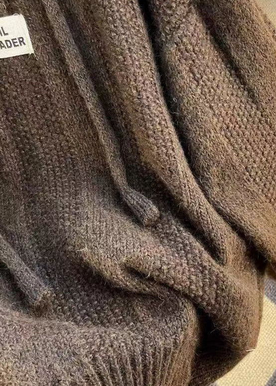 Pullover damski z kapturem i guzikami | L&V - 4 - Livia-Moda