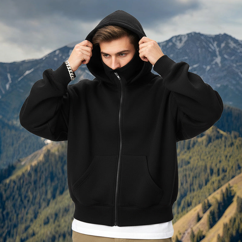 Hoodie męski z kapturem i dużą kieszenią | L&V - 1 - Livia-Moda