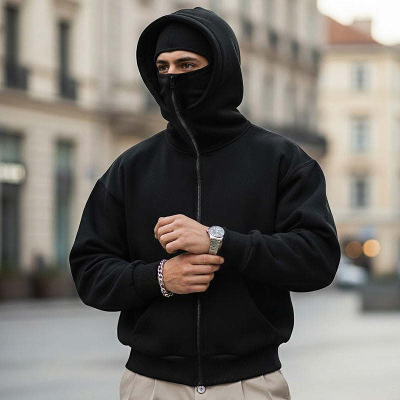 Hoodie męski z kapturem i dużą kieszenią | L&V - 3 - Livia-Moda