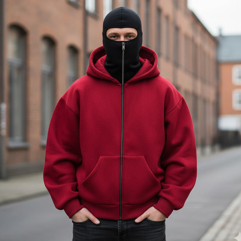 Hoodie męski z kapturem i dużą kieszenią | L&V - 4 - Livia-Moda