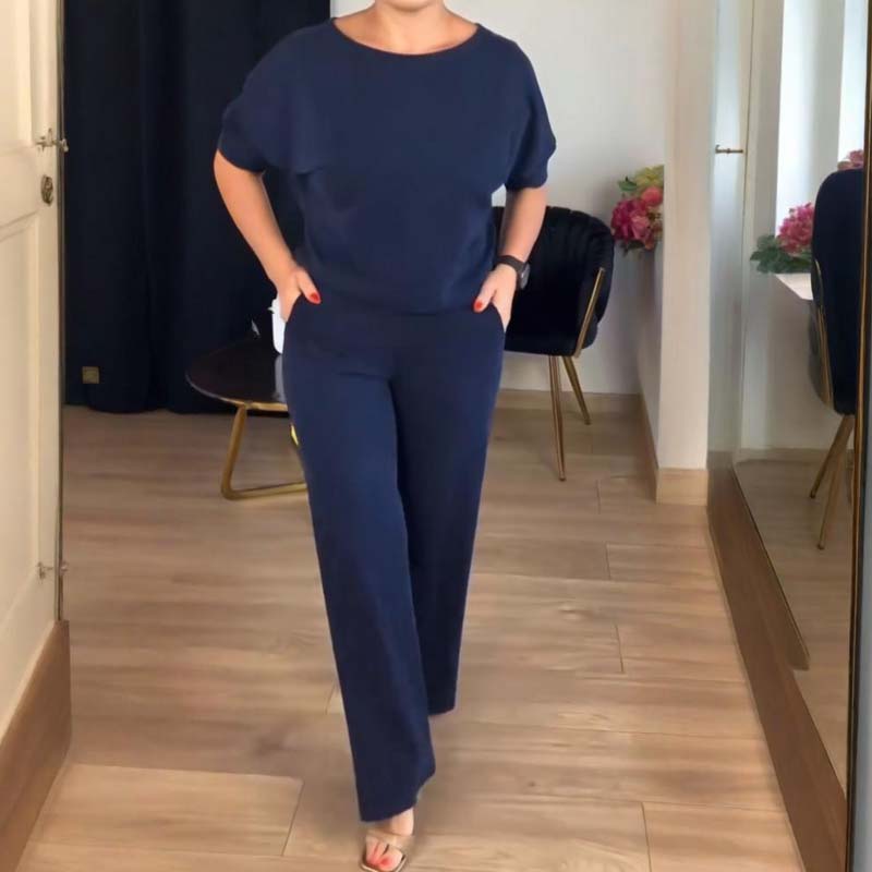 Trendy zestaw damski z kardiganem i spodniami | L&V - 4 - Livia-Moda